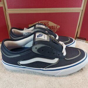 Vans Men's 7 / Women's 8.5 Rowley Low Top Blue/White Leather VN0A5KQTNAV